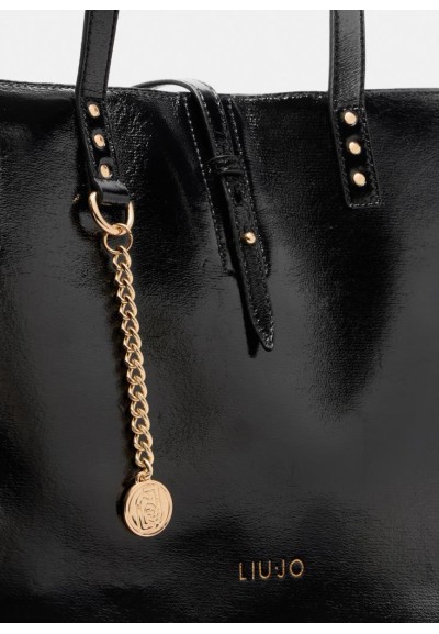 Borsa Tote Bag Grande Glossy Liu Jo Donna con Borchie e Tracolla  | Ma