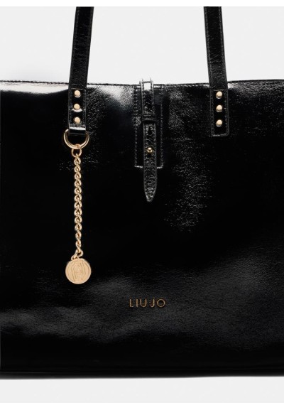Borsa Tote Bag Grande Glossy Liu Jo Donna con Borchie e Tracolla  | Ma