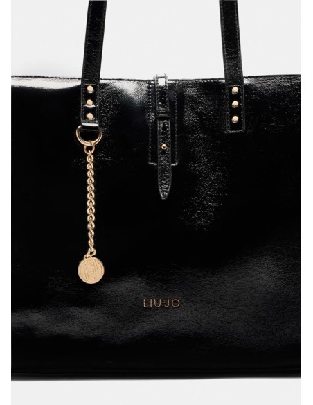 Borsa Tote Bag Grande Glossy Liu Jo Donna con Borchie e Tracolla  | Ma