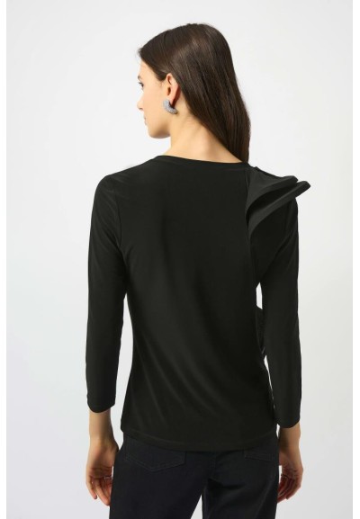 Top Aderente con Volant in Maglia Setosa Joseph Ribkoff Donna  | Maria