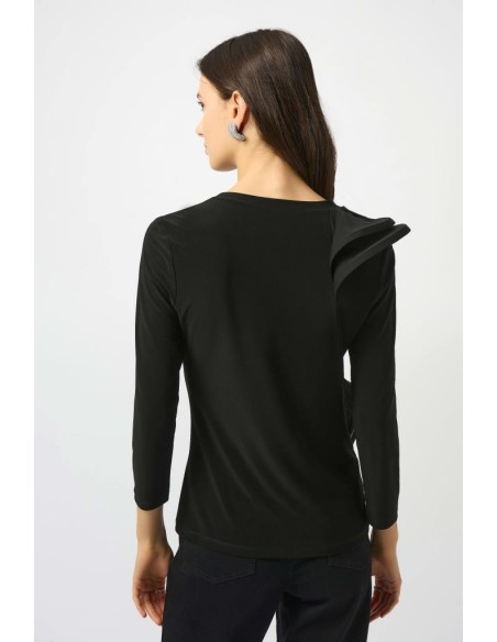 Top Aderente con Volant in Maglia Setosa Joseph Ribkoff Donna  | Maria