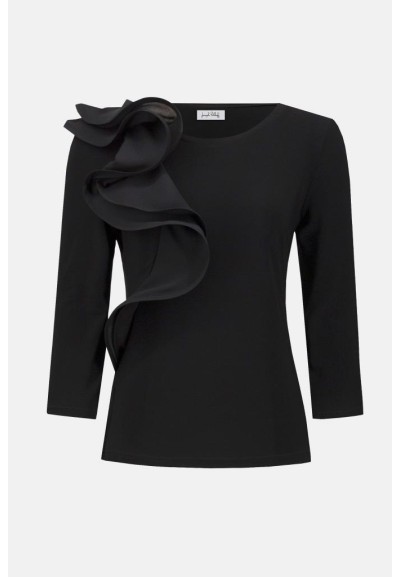 Top Aderente con Volant in Maglia Setosa Joseph Ribkoff Donna  | Maria