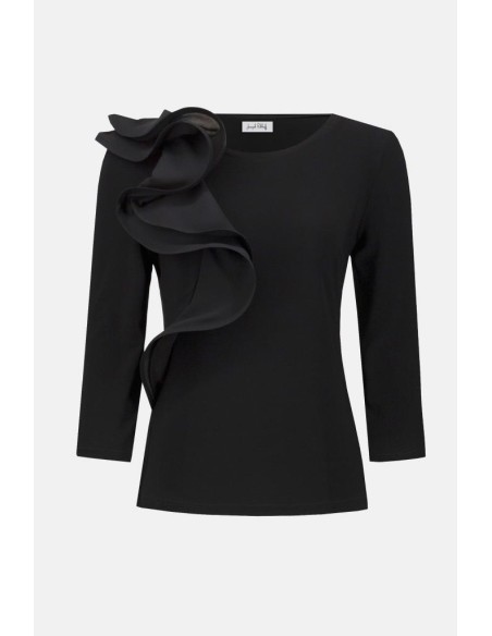 Top Aderente con Volant in Maglia Setosa Joseph Ribkoff Donna  | Maria