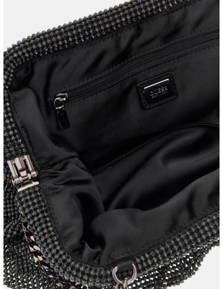 Guess Clutch Donna Zalina in Maglia di Strass con Tracolla a Catena  |
