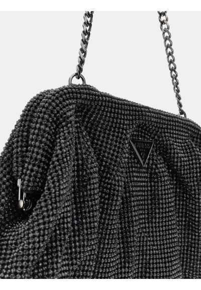 Guess Clutch Donna Zalina in Maglia di Strass con Tracolla a Catena  |