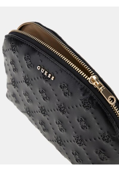 Guess Beauty Case Donna 4G Logo Peony in Similpelle con Dettagli Oro  