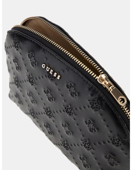 Guess Beauty Case Donna 4G Logo Peony in Similpelle con Dettagli Oro  