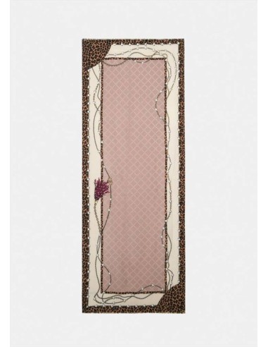 Liu Jo Stola Donna Better Nera Animalier con Logo e Pochette Coordinat