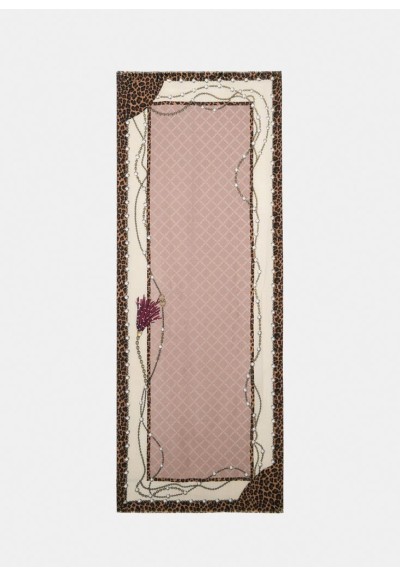 Liu Jo Stola Donna Better Nera Animalier con Logo e Pochette Coordinat