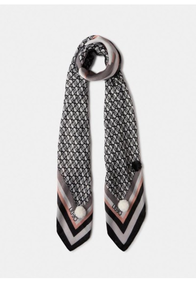 Foulard Liu Jo Better con Motivo Patchwork e Pompon  | Mariadesole.it