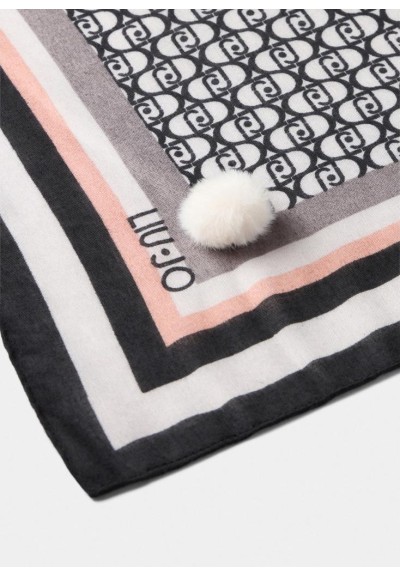 Foulard Liu Jo Better con Motivo Patchwork e Pompon  | Mariadesole.it