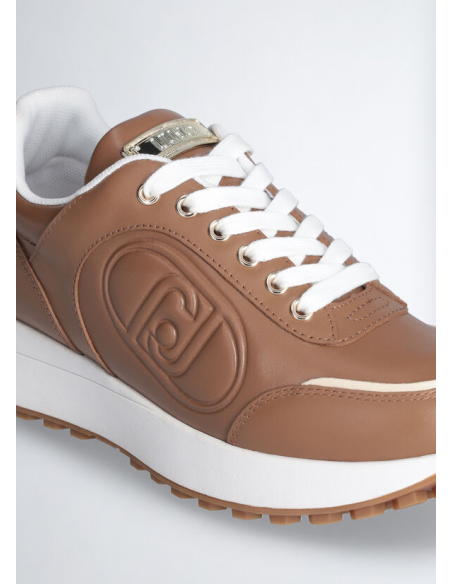 Liu Jo Sneakers Running Donna Lolo 17 in Pelle Marrone  | Mariadesole.