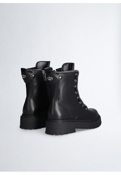 Liu Jo Stivali Anfibi Donna Rumi 25 con Profilo Strass  | Mariadesole.