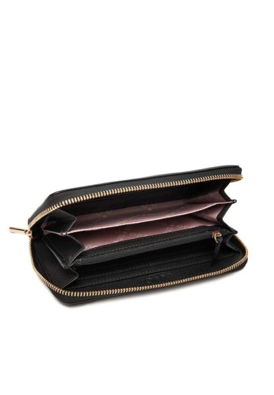 Portafoglio Grande Zip Around Liu Jo con Logo in Metallo e Finitura Bottalata