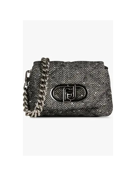 Borsa a Tracolla Liu Jo Trapuntata con Strass e Motivo a Zig-Zag  | Ma