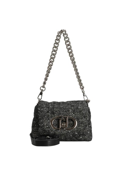 Borsa a Tracolla Liu Jo Trapuntata con Strass e Motivo a Zig-Zag  | Ma