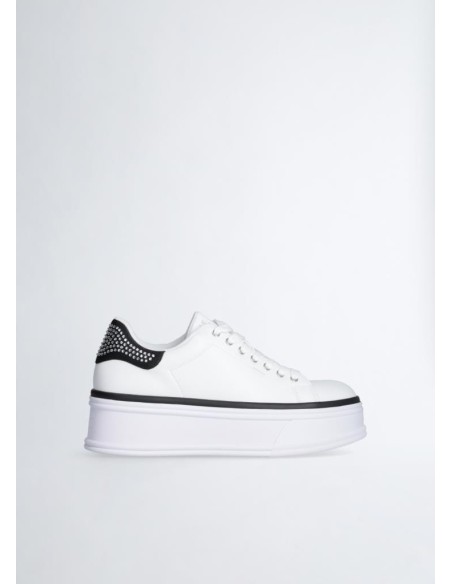 Sneakers Liu Jo in pelle con strass e suola platform  | Mariadesole.it