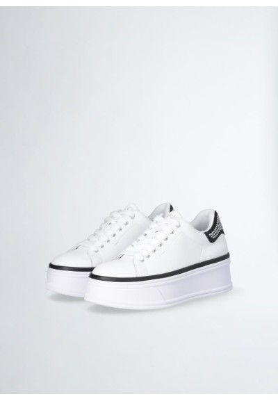 Sneakers Liu Jo in pelle con strass e suola platform  | Mariadesole.it
