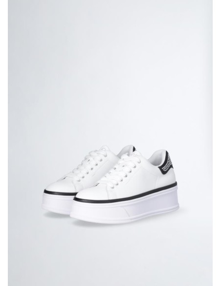 Sneakers Liu Jo in pelle con strass e suola platform  | Mariadesole.it