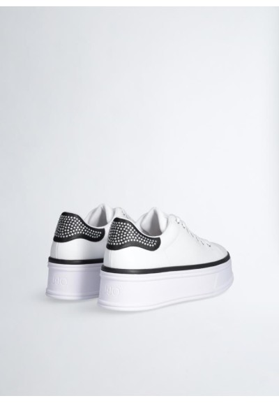 Sneakers Liu Jo in pelle con strass e suola platform  | Mariadesole.it