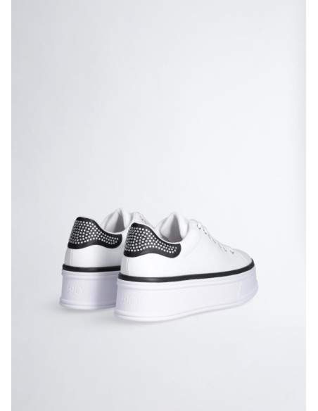 Sneakers Liu Jo in pelle con strass e suola platform  | Mariadesole.it