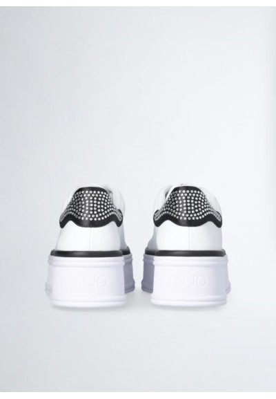 Sneakers Liu Jo in pelle con strass e suola platform  | Mariadesole.it