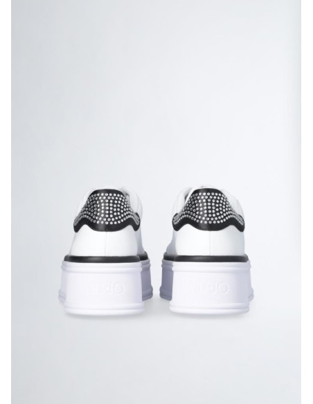 Sneakers Liu Jo in pelle con strass e suola platform  | Mariadesole.it