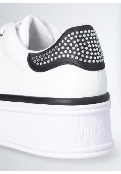 Sneakers Liu Jo in pelle con strass e suola platform  | Mariadesole.it