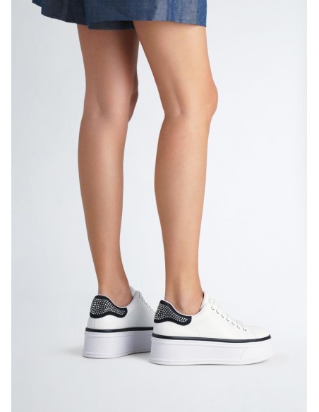 Sneakers Liu Jo in pelle con strass e suola platform  | Mariadesole.it