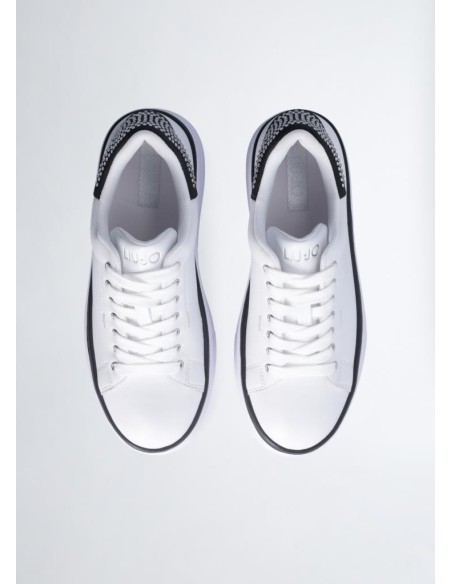 Sneakers Liu Jo in pelle con strass e suola platform  | Mariadesole.it