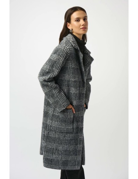 🧥 Cappotto scozzese con pelliccia sintetica Joseph Ribkoff Donna  | M