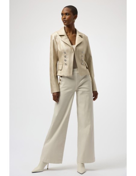 Giacca aderente Joseph Ribkoff in similpelle con colletto a tacche  | 