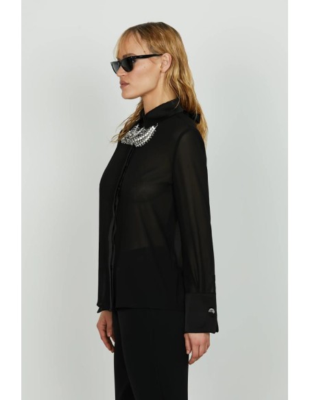 Camicia VULEC Relish manica lunga con polsini e collo in raso e collan