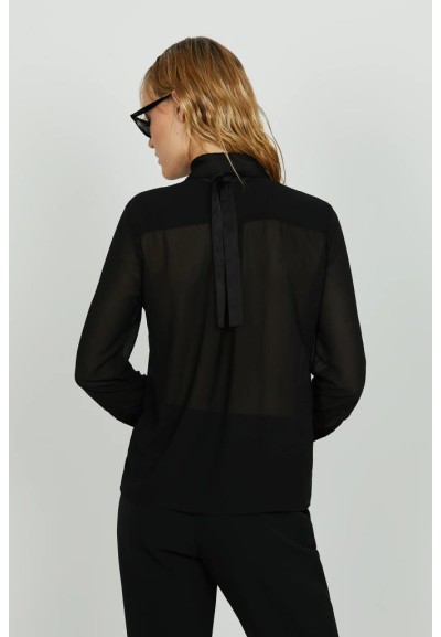 Camicia VULEC Relish manica lunga con polsini e collo in raso e collan