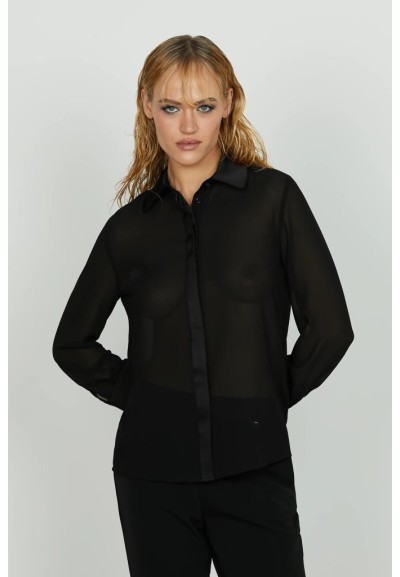 Camicia VULEC Relish manica lunga con polsini e collo in raso e collan