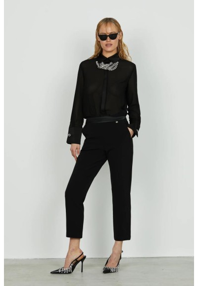 Camicia VULEC Relish manica lunga con polsini e collo in raso e collan