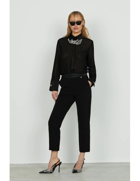 Camicia VULEC Relish manica lunga con polsini e collo in raso e collan