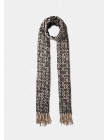 Liu Jo Stola Donna in Tessuto Jacquard con Logo Monogram e Frange  | M