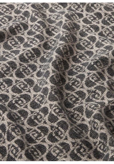 Liu Jo Stola Donna in Tessuto Jacquard con Logo Monogram e Frange  | M