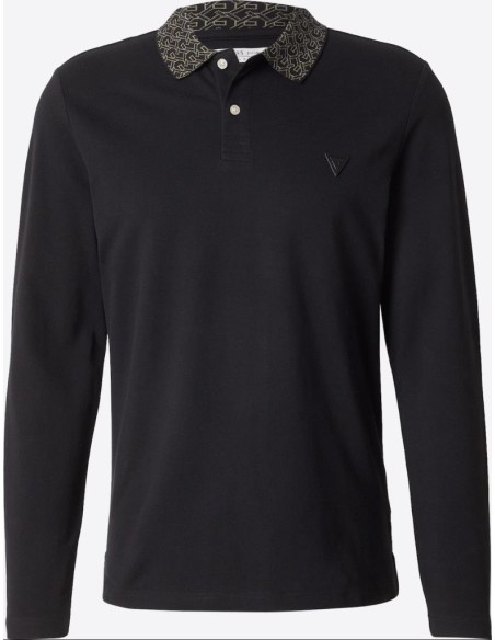 Guess Polo Uomo Maniche Lunghe Slim Fit in Cotone Stretch  | Mariadeso