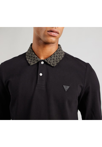 Guess Polo Uomo Maniche Lunghe Slim Fit in Cotone Stretch  | Mariadeso