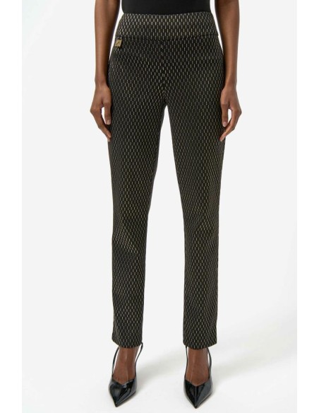 Joseph Ribkoff Pantaloni Donna Slim Fit in Maglia Pesante Laminata a P