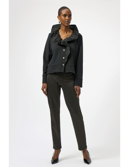 Joseph Ribkoff Pantaloni Donna Slim Fit in Maglia Pesante Laminata a P