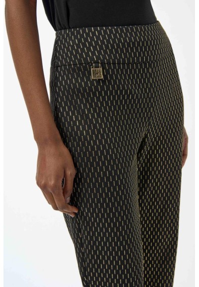 Joseph Ribkoff Pantaloni Donna Slim Fit in Maglia Pesante Laminata a P