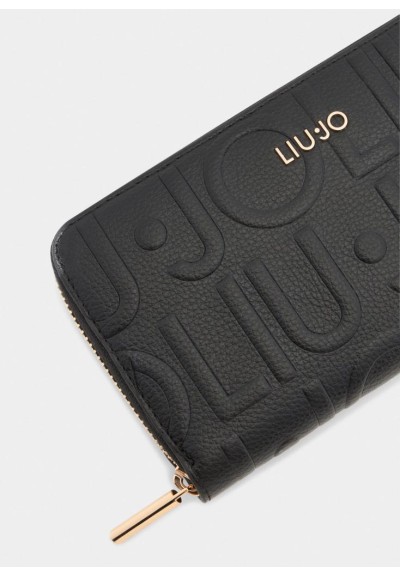 Liu Jo Donna Portafoglio Zip Around Liu Jo Better Nero  | Mariadesole.