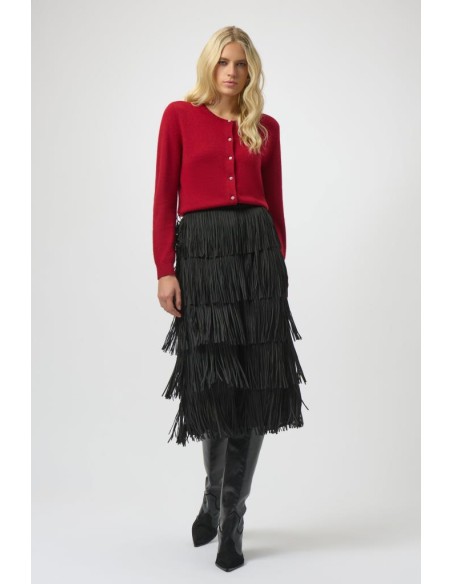 Joseph Ribkoff Donna Gonna a Tubino Plissettata con Frange a Strati  |