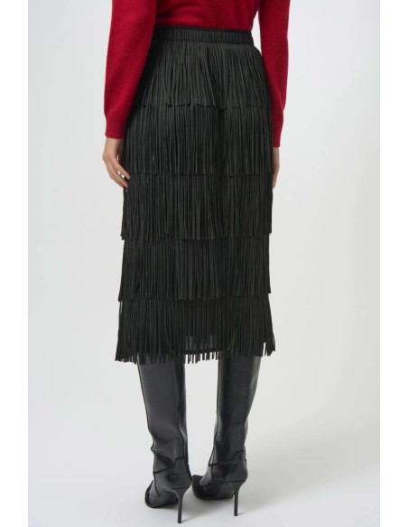 Joseph Ribkoff Donna Gonna a Tubino Plissettata con Frange a Strati  |