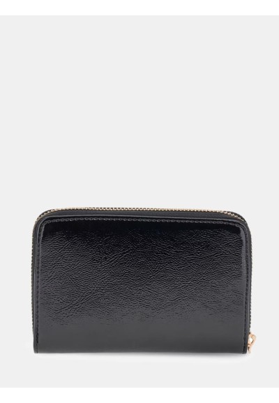 Portafoglio Dea Guess donna effetto vernice con zip e logo in metallo 