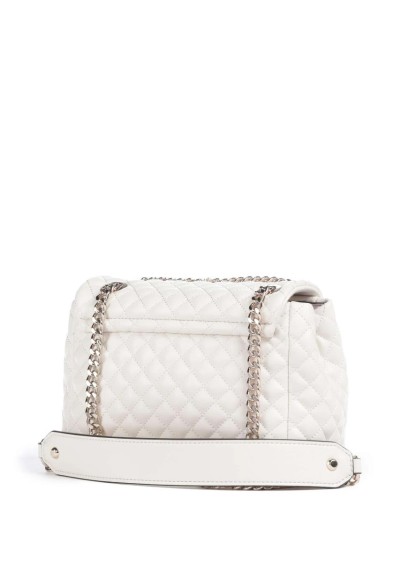 Borsa a Spalla Donna Guess Everlee in Pelle Sintetica con Pietre Ornam