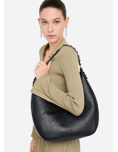 Liu Jo borsa hobo grande donna con catena intrecciata  | Mariadesole.i
